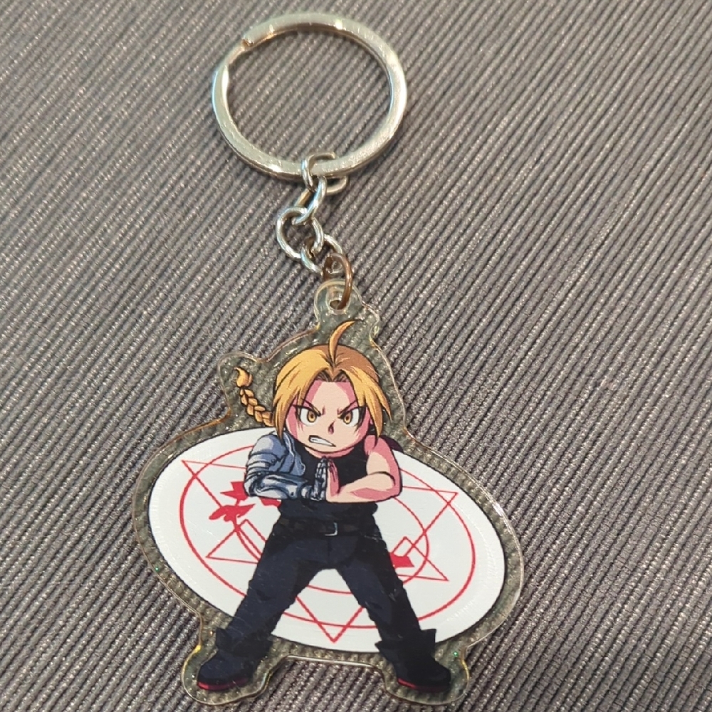 Anime Character  Bag Charm/Keychain with Red and Black Design NWOT